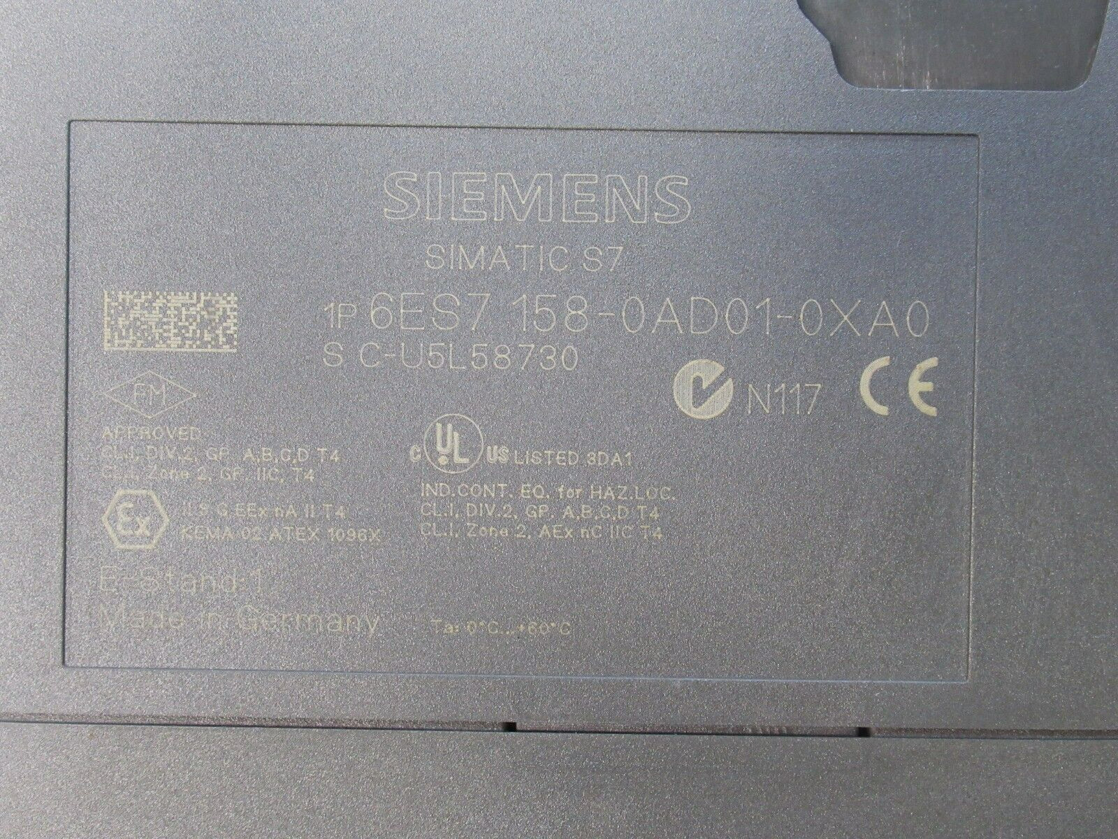 SIEMENS 6ES7 158-0AD01-0XA0 Simatic S7 DP/DP Coupler Module *Missing Cover*