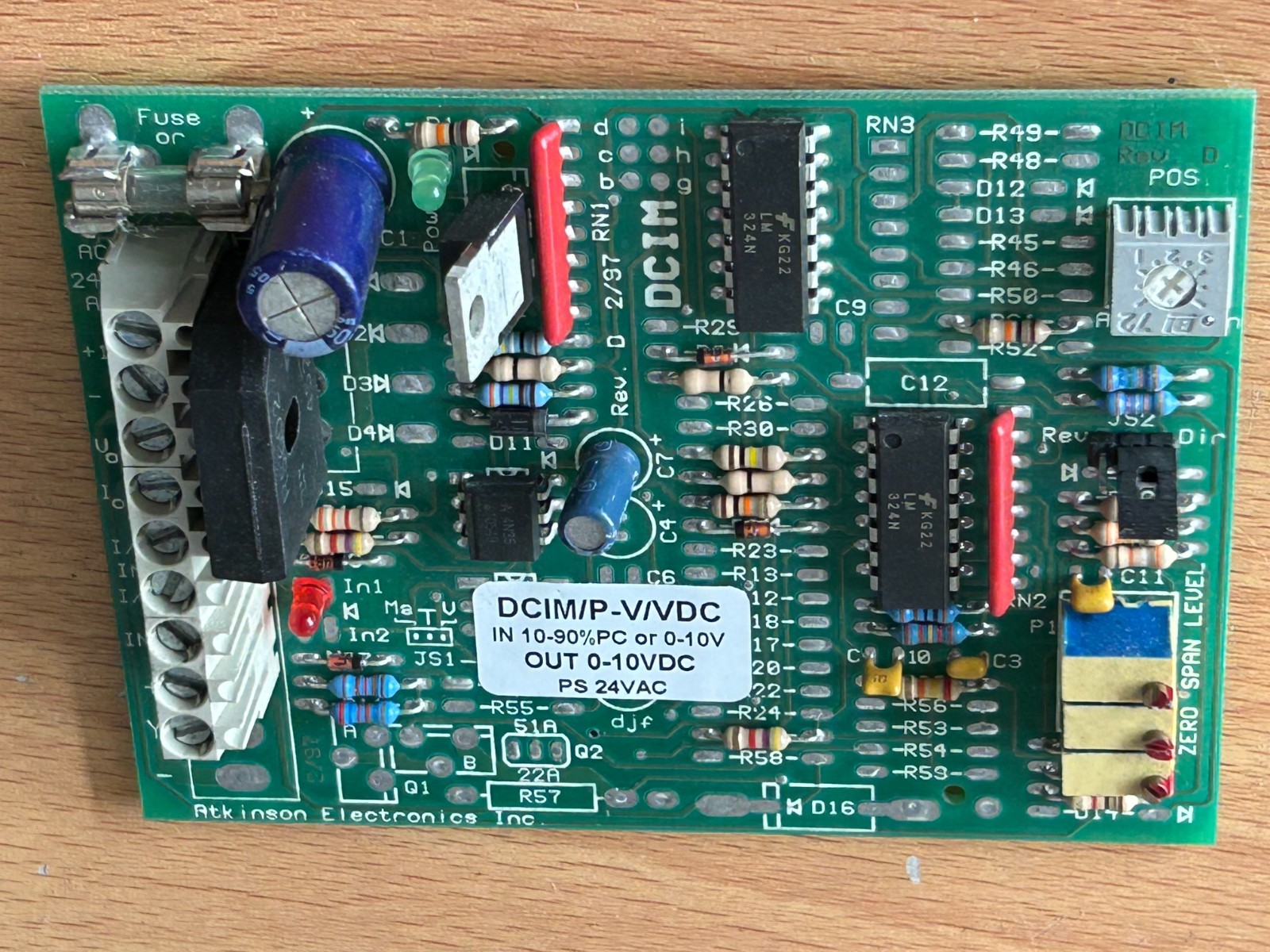 ATKINSON Digital Controller Interface Module DCIM/P-V/VDC 0-10VDC Out 24VAC NEW