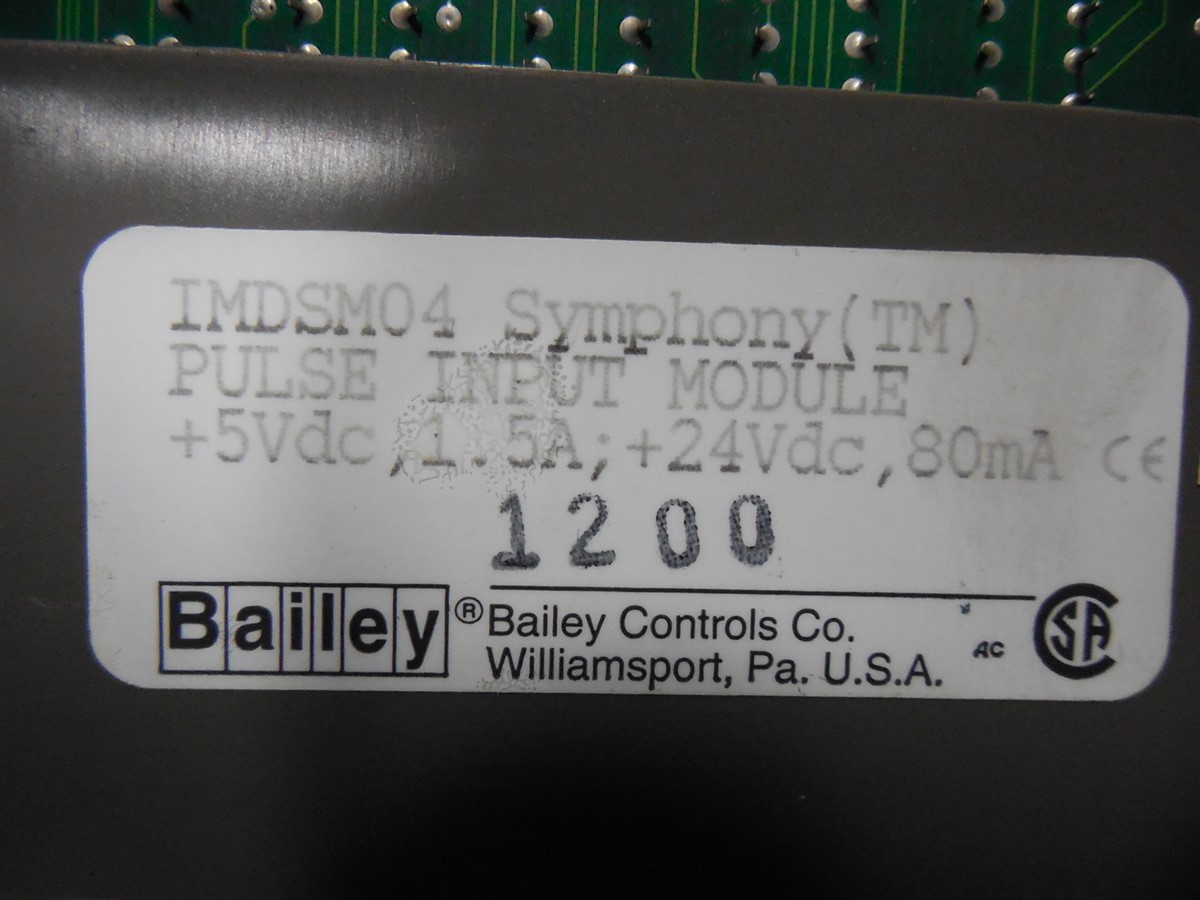 USED Bailey Controls IMDSM04 Symphony Pulse Input Module