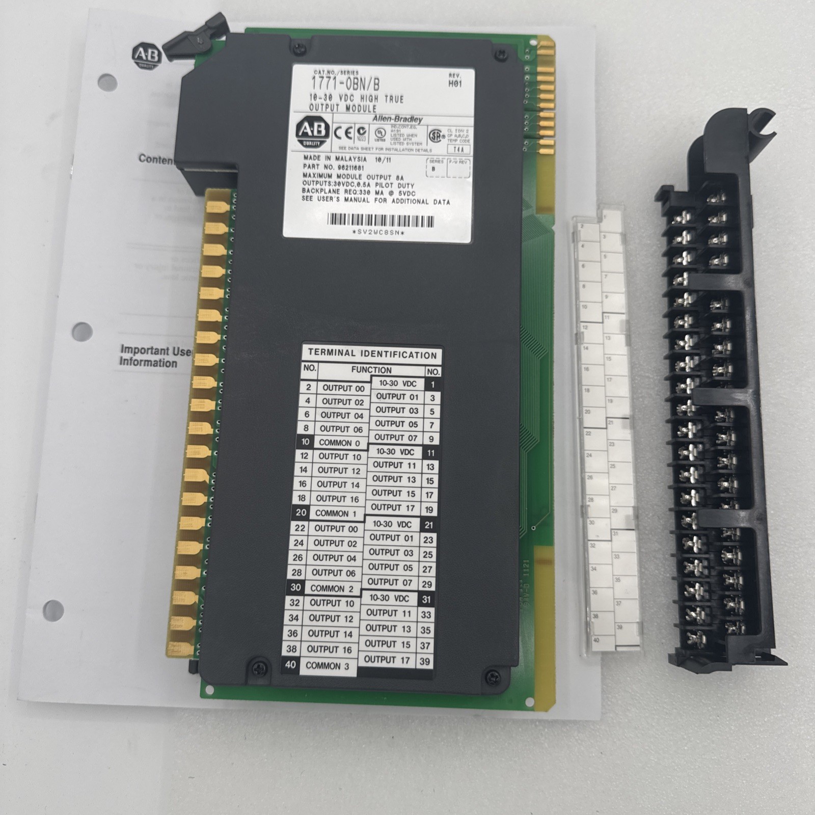 Allen Bradley 1771-0BN/B REV. H01 HIGH TRUE OUTPUT MOD. 10-30VDC 96211681 – USA