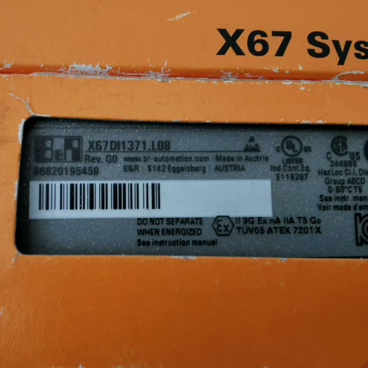 US Free TAX B&R X67DI1371.L08 X67 digital input module, 16 inputs, 24 VDC, sink