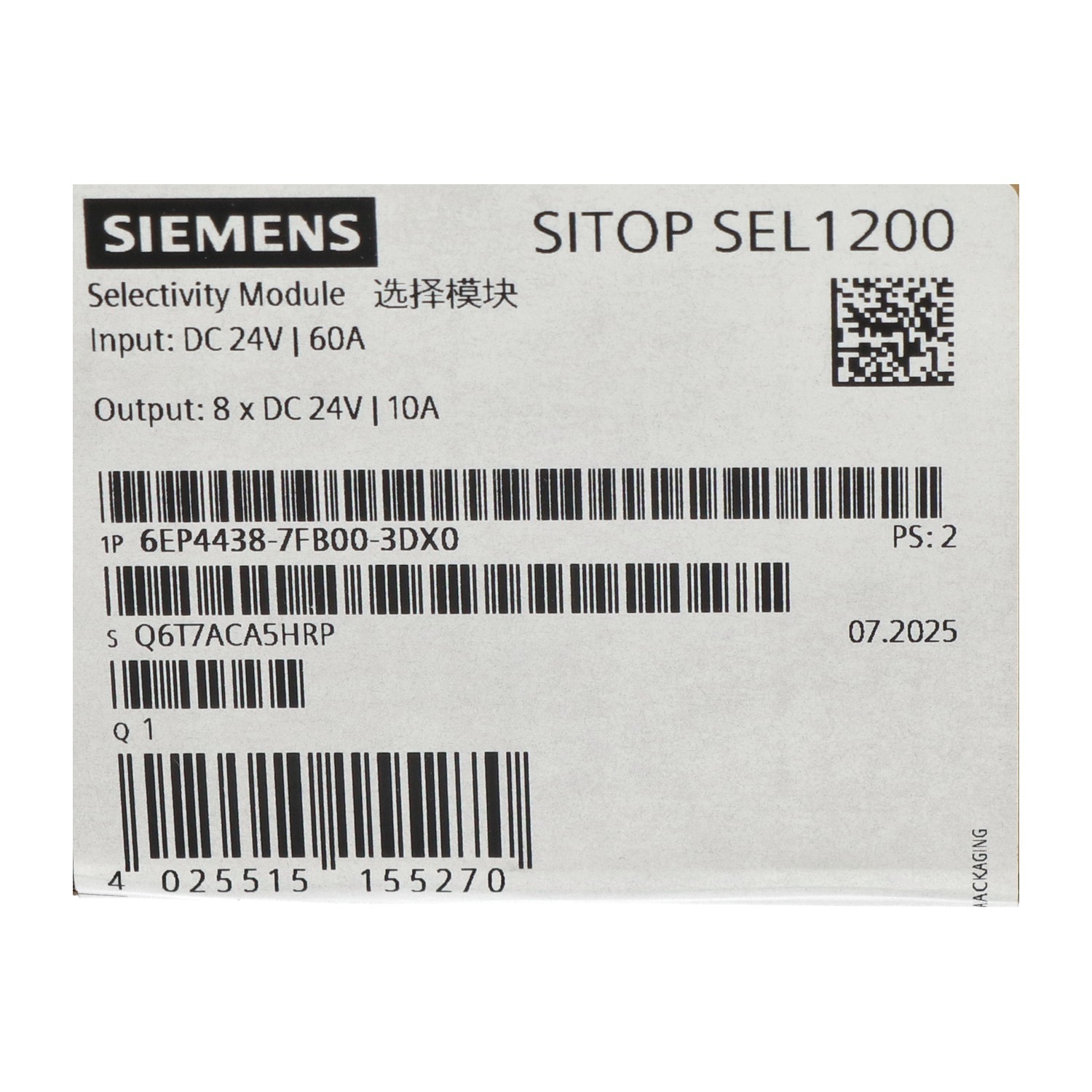Siemens 6EP4438-7FB00-3DX0 New NFP Sealed