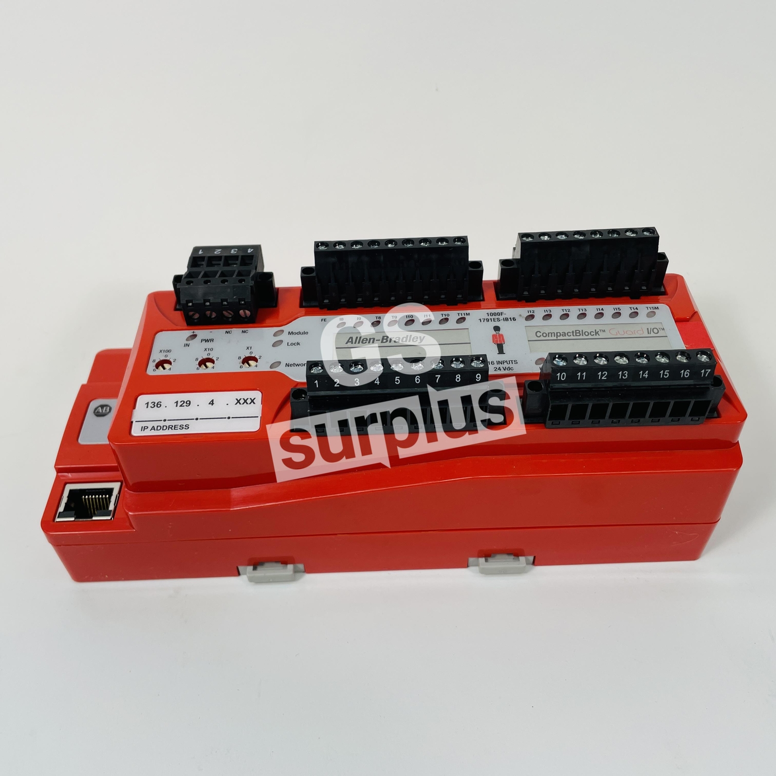 New surplus ALLEN BRADLEY 1791ES-IB16 /A CompactBlock ENet Safety Input Module