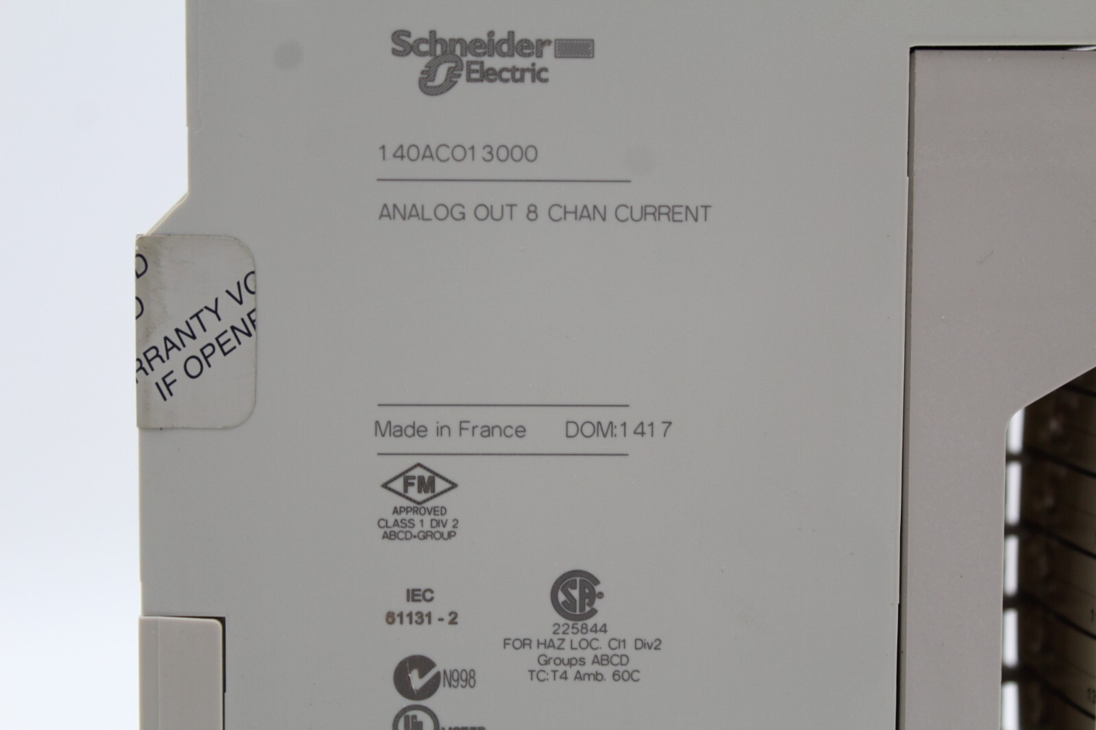 Schneider 140ACO13000 Analog Output