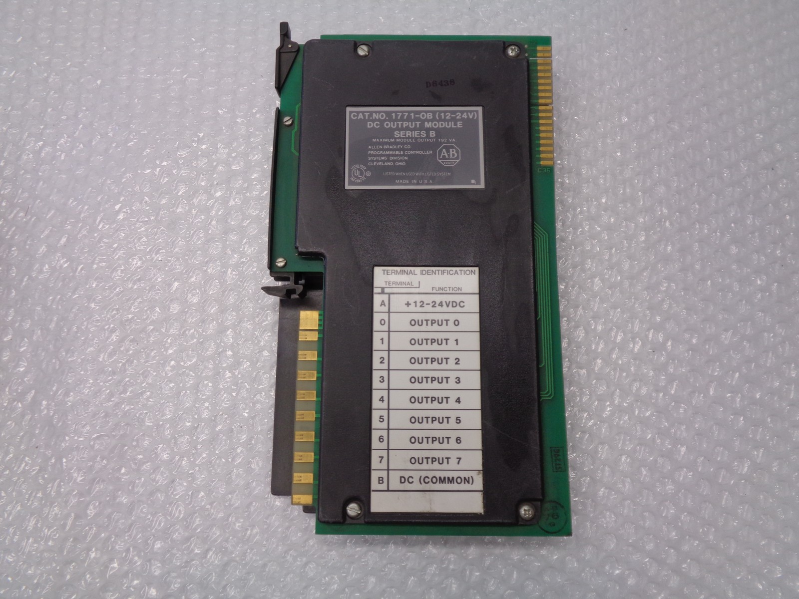 ALLEN BRADLEY 1771-OB SER.B OUTPUT MODULE UNMP