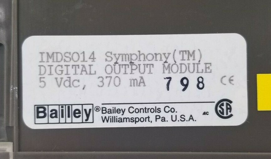 ABB / Bailey, IMDSO14, Symphony 16 Pt, Digital Output Module, 5 VDC, 370 mA
