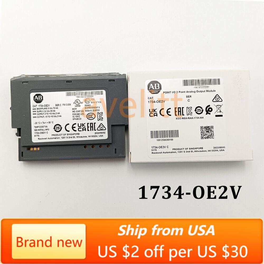 AB 1734-OE2V Allen-Bradley 1734OE2V Ser C Point I/O 2-Point Output Analog Module