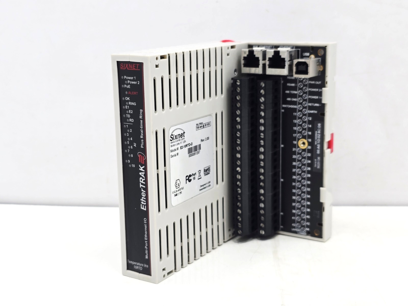 E2-10RTD-D SIXNET ETHERTRAK TAMPERATURE INS 10RTD MULTI-PORT ETHERNET I/O