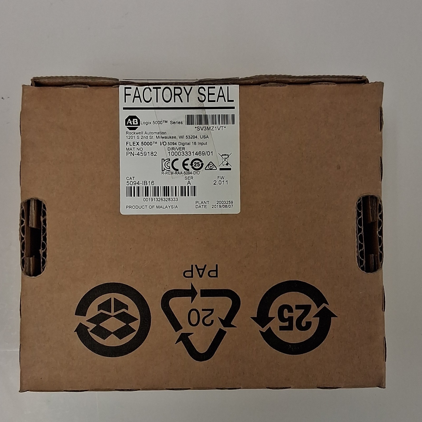 Allen-Bradley FLEX 5000 5094-IB16 Digital PLC Input Module 16 Input Logix 5000