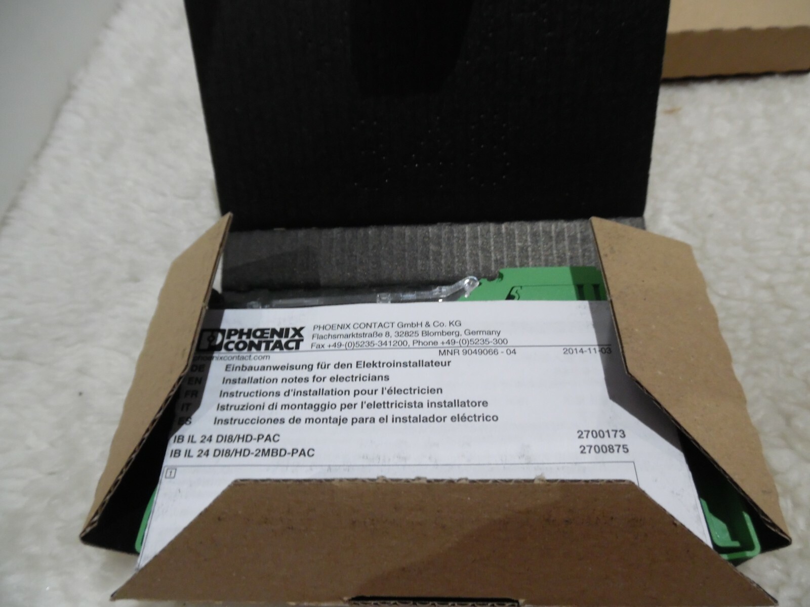 3 pc’s Phoenix Contact IB IL 24 DI8/HD-PAC Inline terminal 2700173 New Lot of 3