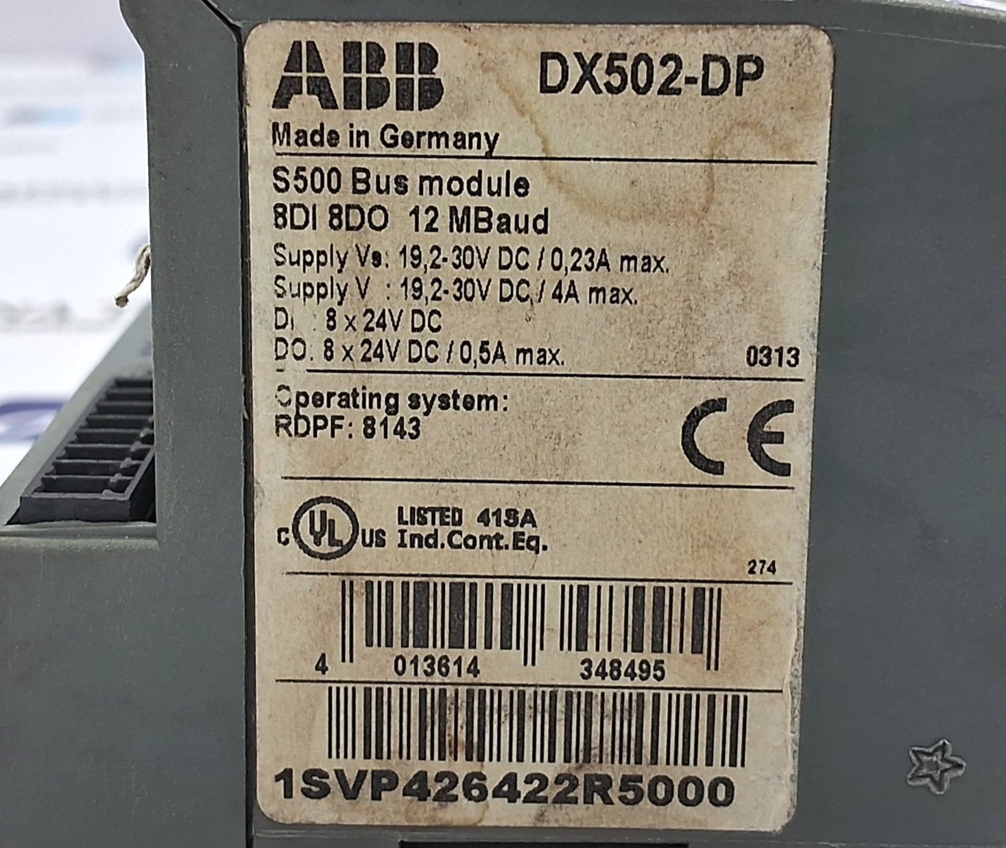 ABB DX502-DP S500 BUS MODULE 8DI 8DO 12 MBAUD