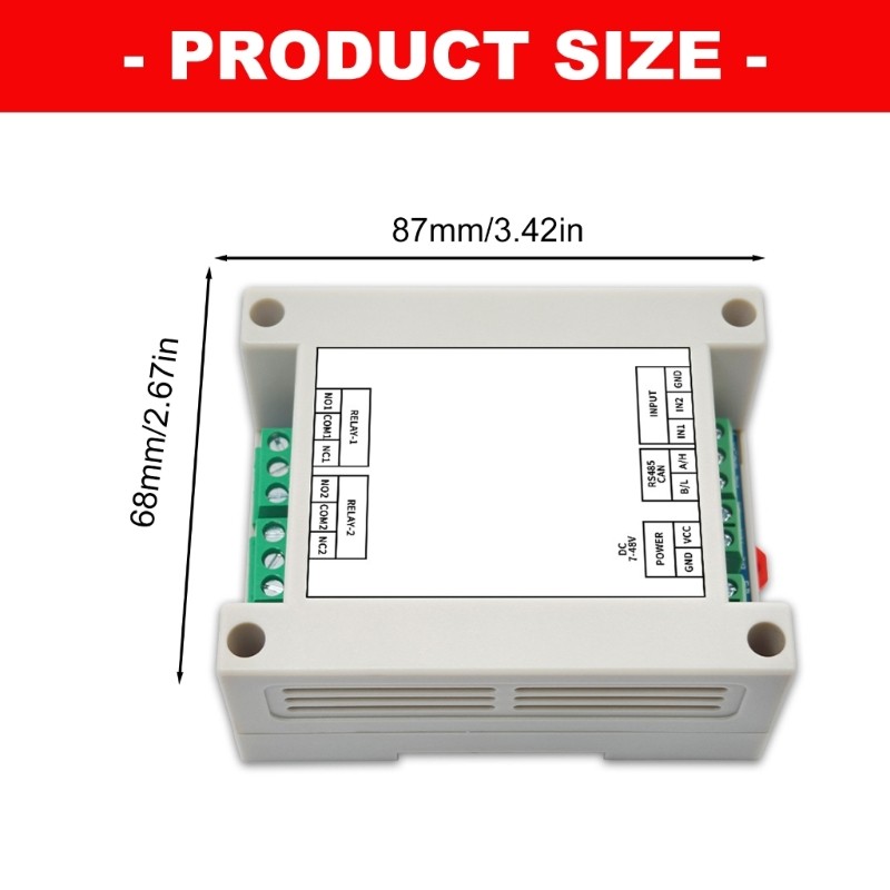 RS485 CAN Communication Port Relays Module 7V-48V Power Input for Automation