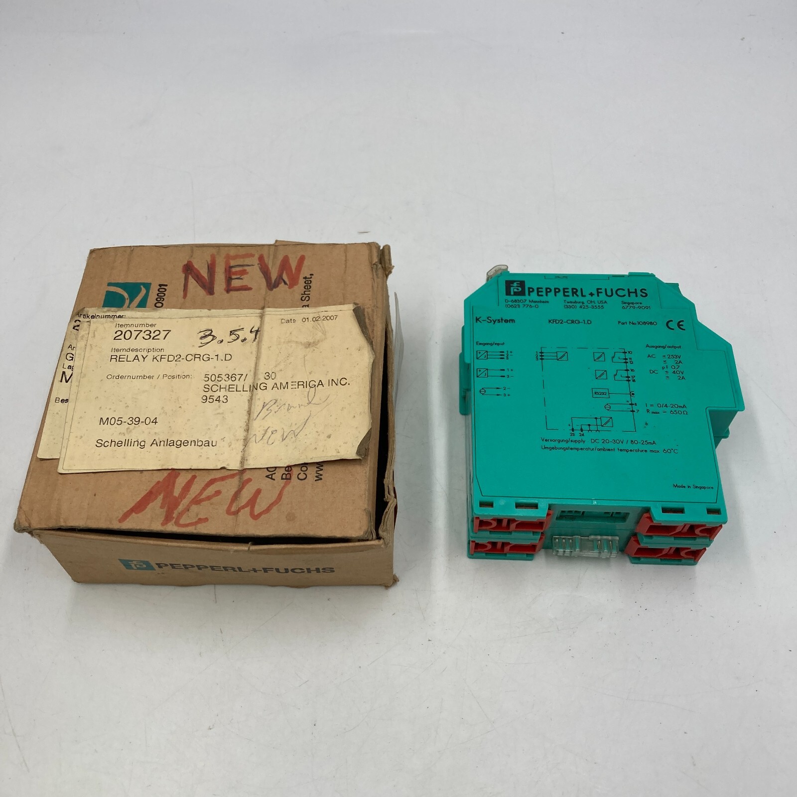 PEPPERL & FUCHS KSD2-CRG-1.D Potentiometer Input Single Channel 24VDC