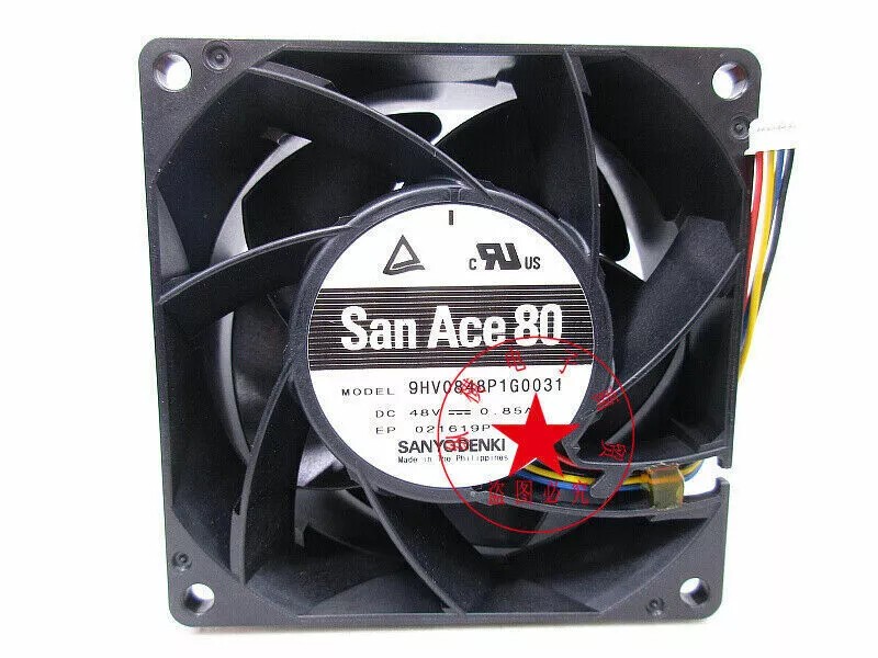 9HV0848P1G0031 8038 8cm 48V 0.85A 4-wire