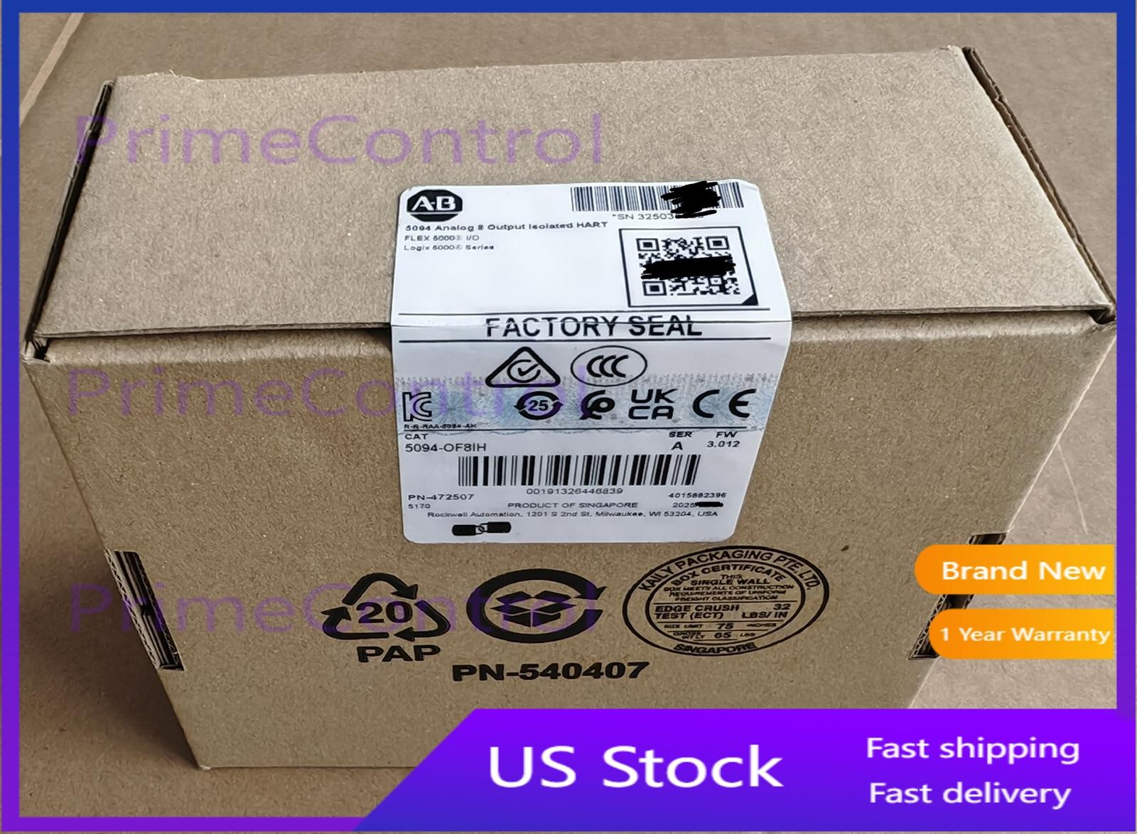 New Sealed 5094-OF8IH Seies A Flex 5000 I/O Analog 8 Output Module Safty DHL DHL