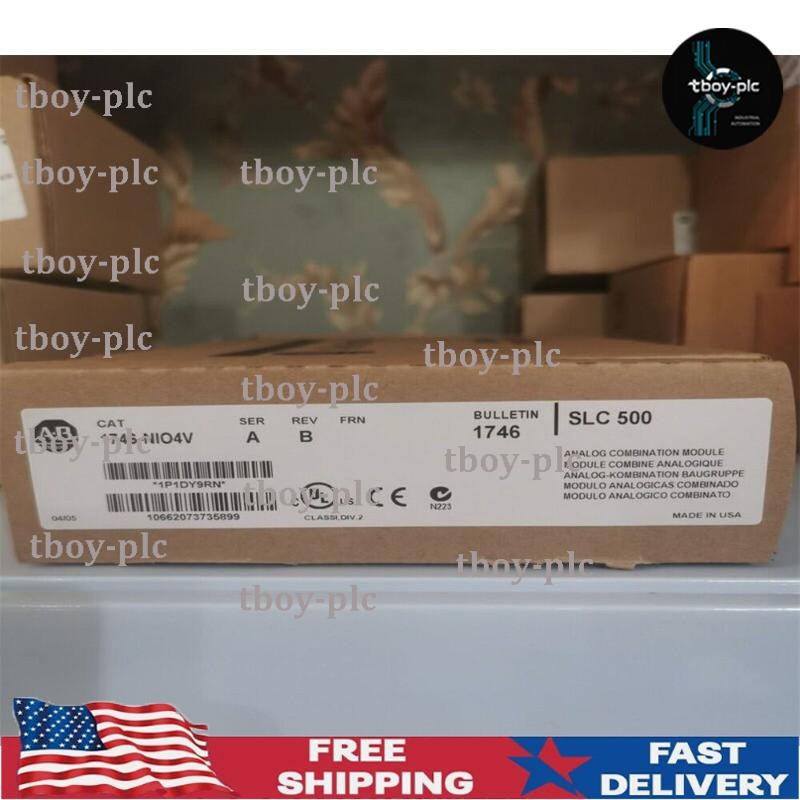 AB 1746-NIO4V Analog Combination I/O Module PLC New Sealed US Stock AB 1746NIO4V