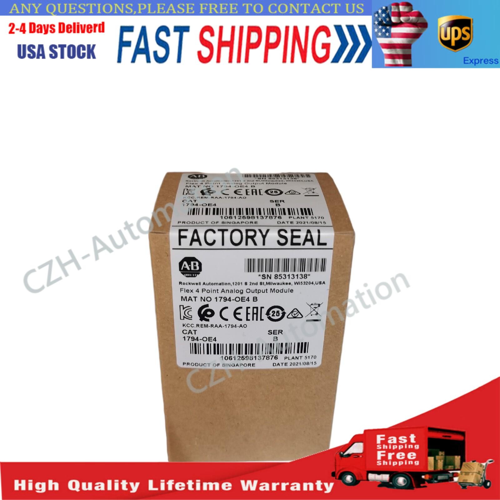 New Factory Sealed AB 1794-OE4 B Flex 4 Point Analog Output Module 1794OE4