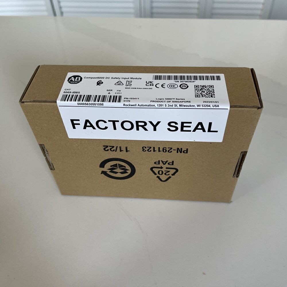 AB 5069-IB8S Safety Input Module 24VDC Free Shipping