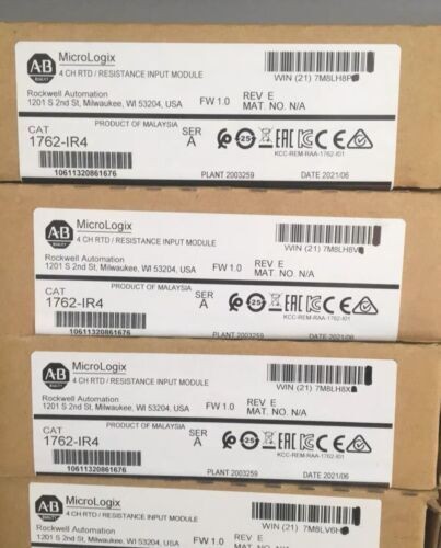 1 PCS AB 1762-IR4 SER A MicroLogix 1200 RTD Resistance Input Module 2021-2022