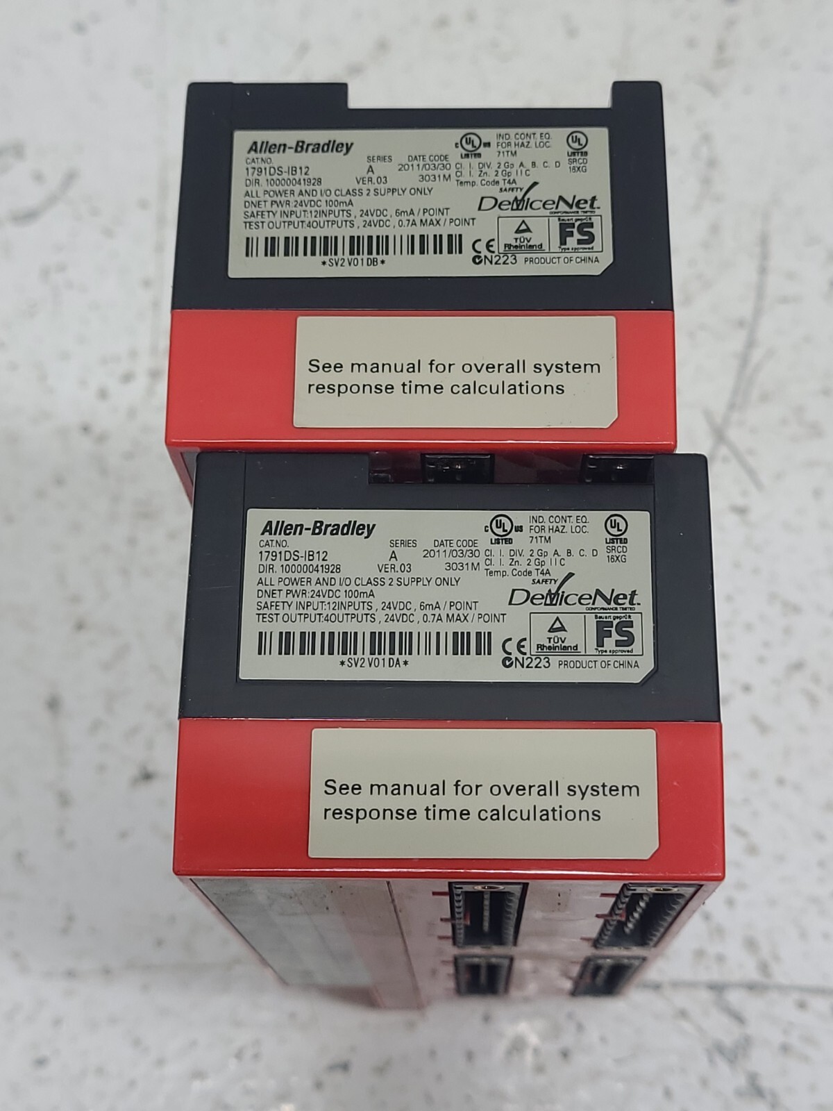 Lot of 2 Allen-Bradley 1791DS-IB12 CompactBlock.