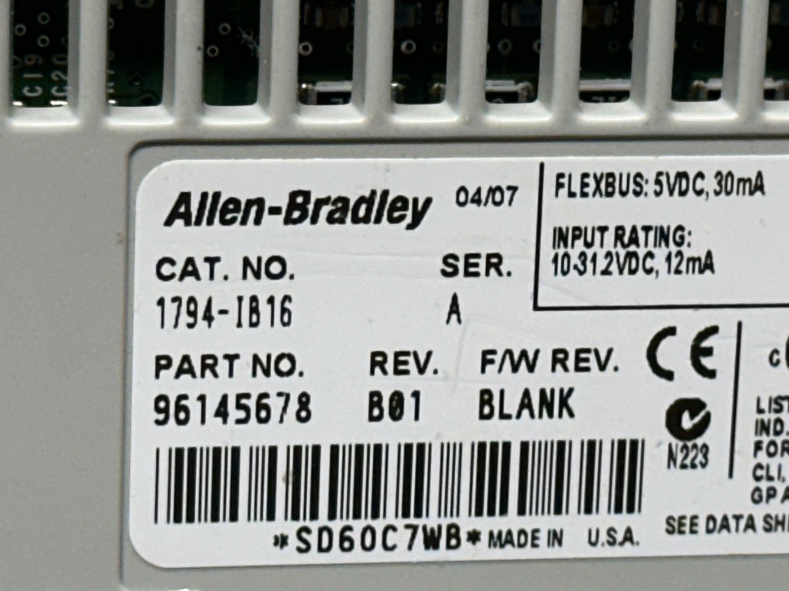 LOT Allen Bradley 1794-IE8 1794-OB8EP 1794-IB16 Flex I/O Logix Input Output PLC