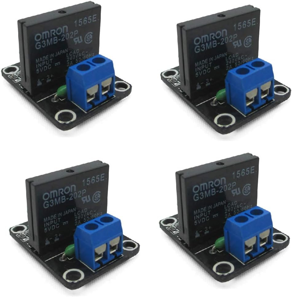 4pcs 5V 1 Channel High Level Solid State Relay Module DC Control AC 240V 2A w…