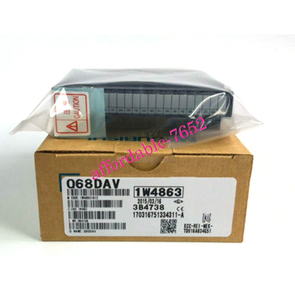New in Box Mitsubishi Q68DAV 8-Channel Digital-Analog Converter Output Module