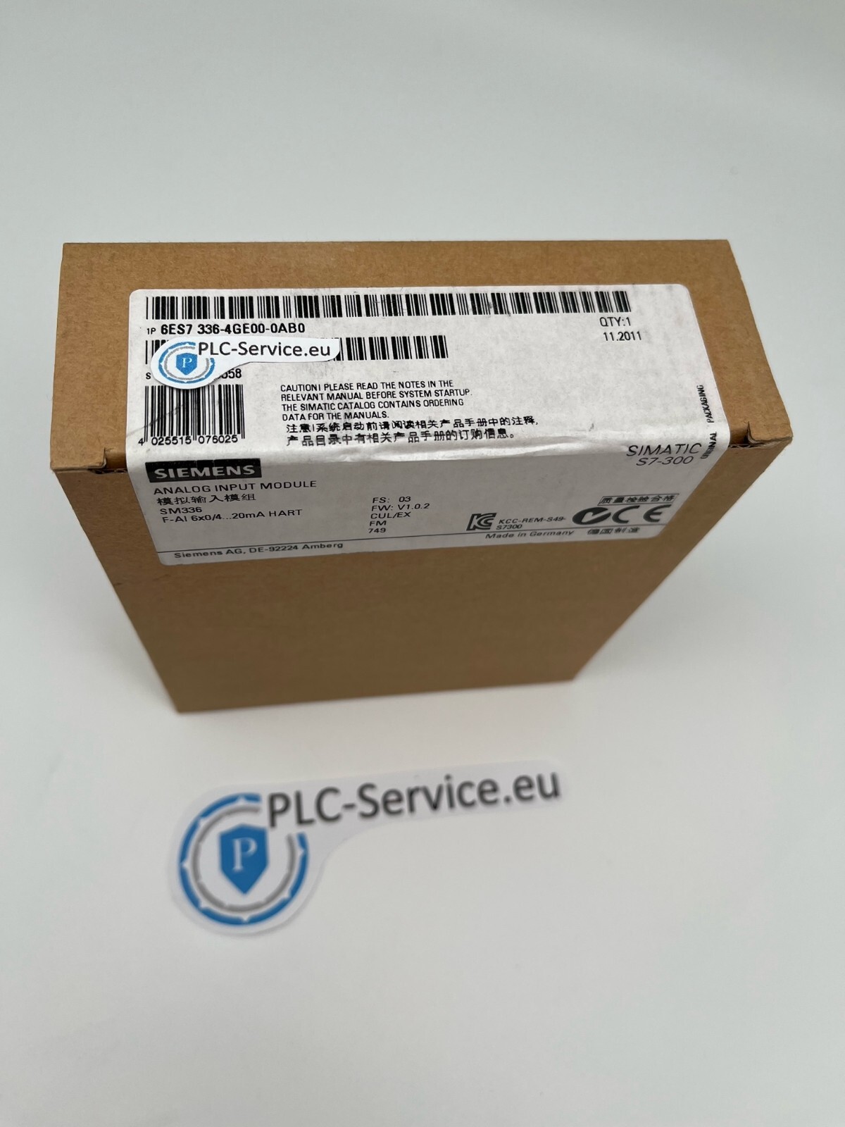 SIEMENS SIMATIC S7-300 6ES7 336-4GE00-0AB0 FS:3 SM336 F-AI 6x 6ES7336-4GE00-0AB0