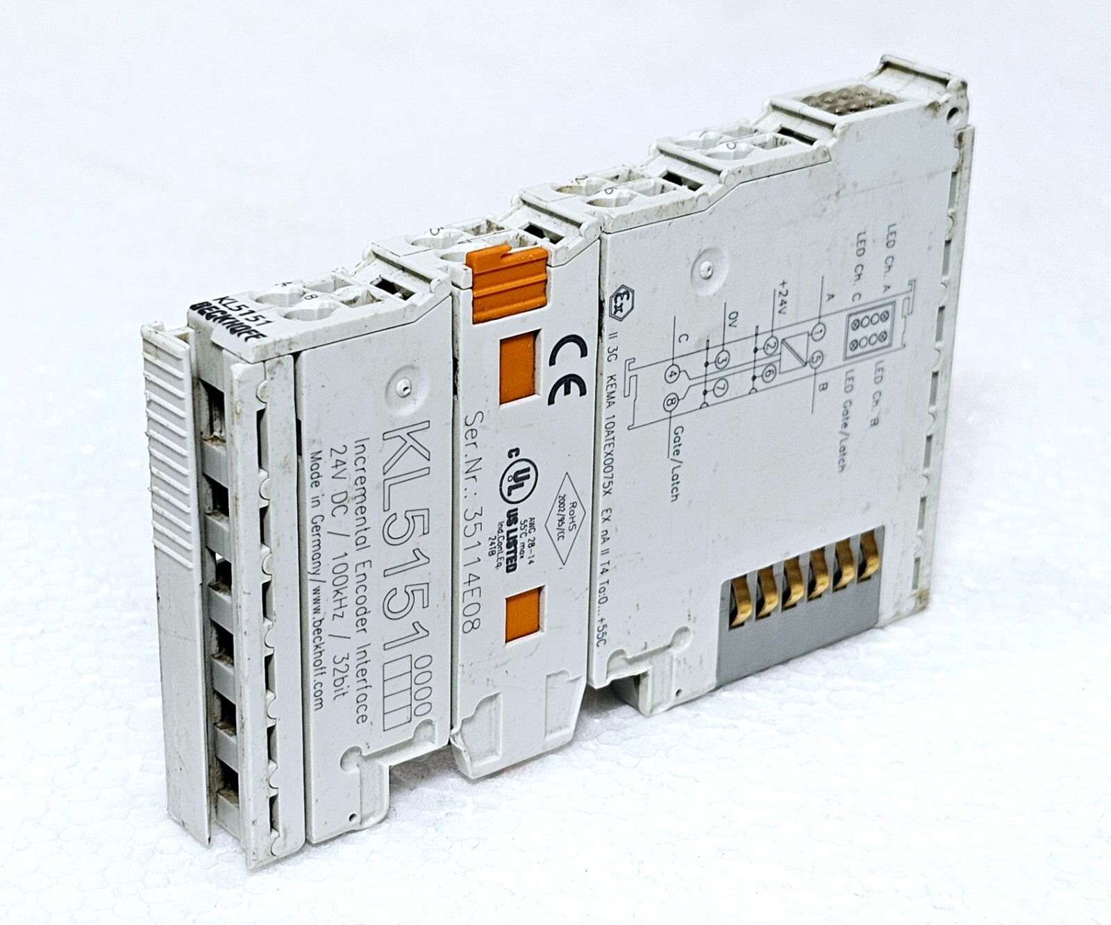 BECKHOFF KL5151 INCREMENTAL ENCODER INTERFACE 24VDC 100 kHz / KL 5151