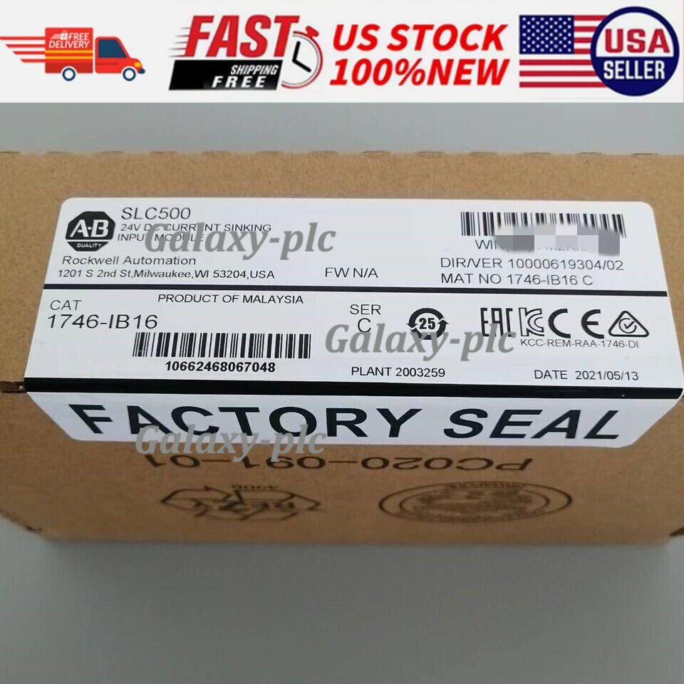 New Factory Sealed AB 1746-IB16 SER D SLC 500 Digital Input Module PLC 1746IB16