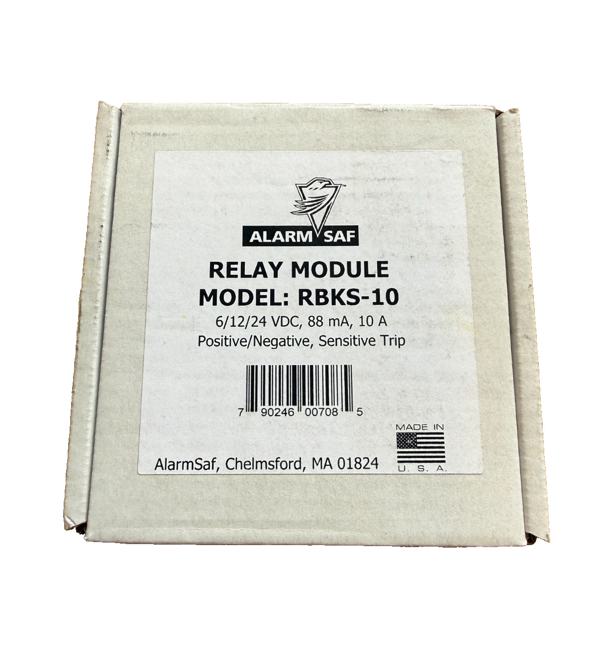 ALARM SAF RBKS-10 Relay Module 6-12-24 VDC 88mA 10 A