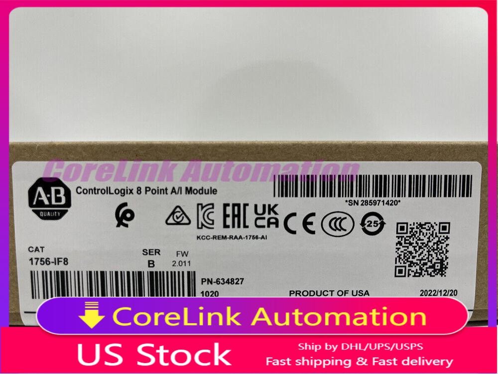 nEW IN BOX Allen-Bredley 1756-IF8 Ser A ControlLogix 8 Point A/I Module 1756IF8