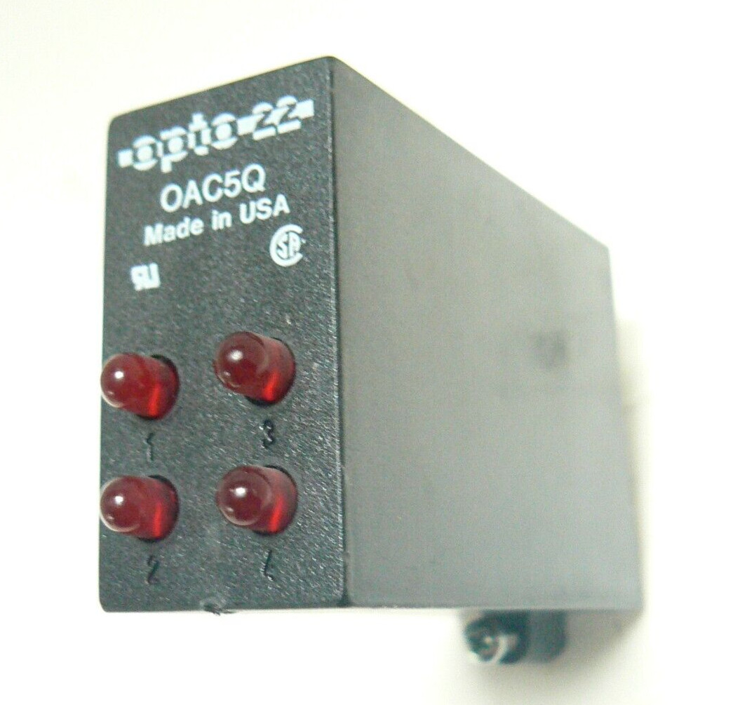 OPTO 22, OAC5Q, 4-Channel AC Output 12-280 VAC, 5 VDC Logic Module -used- (R)