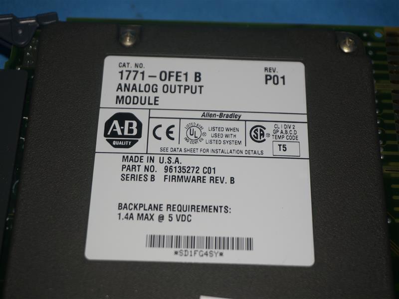 Allen Bradley 1771-0FE1 B 17710FE1B Analog Output Module