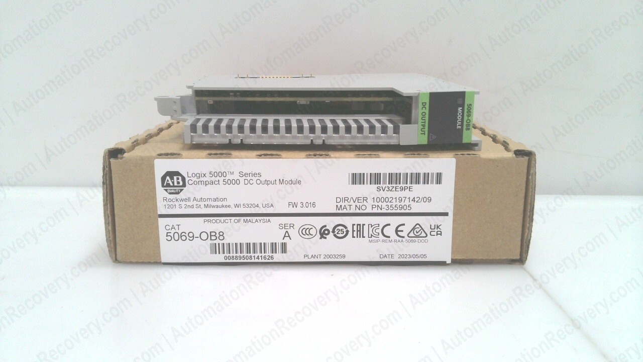 ALLEN BRADLEY 5069-OB8 SER A, COMPACT 5000 DC OUTPUT MODULE, NEW #338875