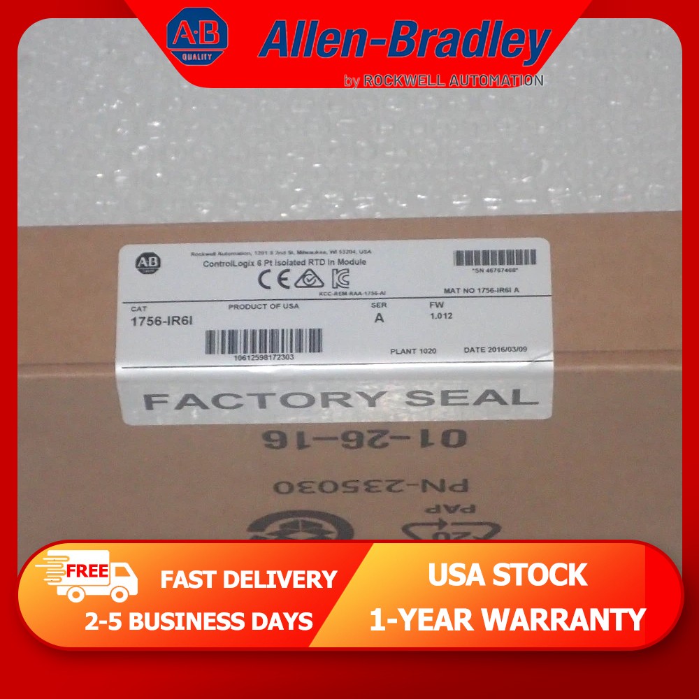 Real US Stock Sealed AB 1756-IR6I / A ControlLogix 6 Pt Isolated RTD In Module