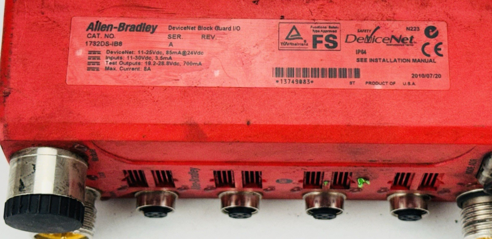 (LOT OF 4) Allen-Bradley 1732DS-IB8 DeviceNet Guard I/O Block Safety *WARRANTY*