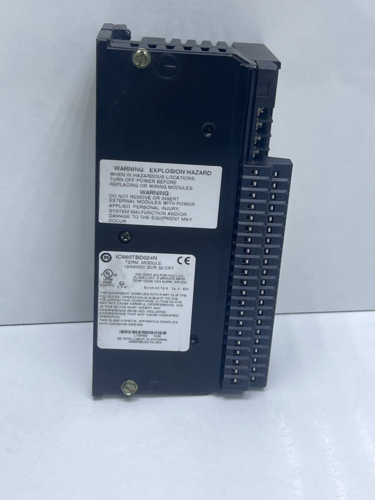 GE FANUC GENIUS IC660TBD024N MODULE + IC660EBD024X1