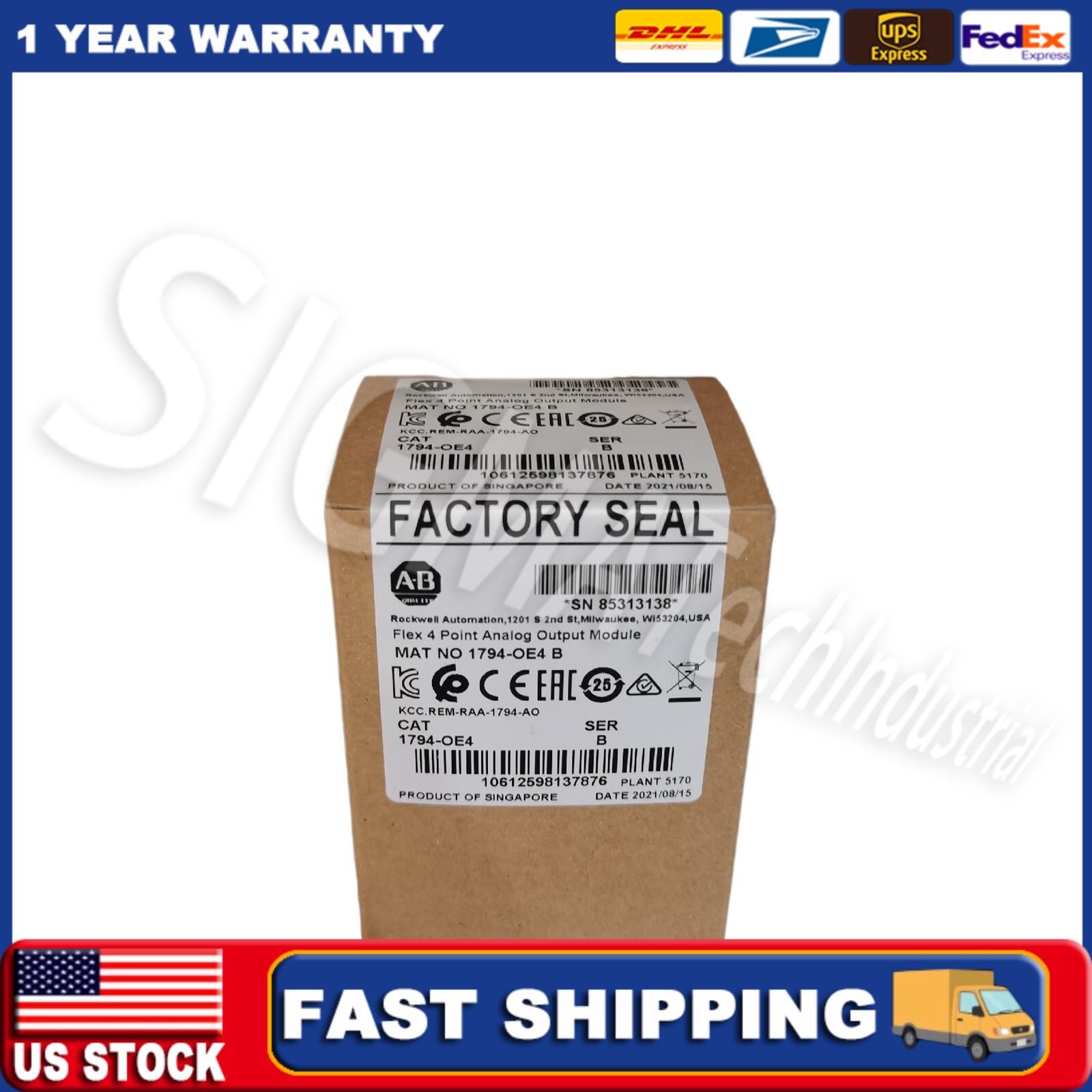 New Factory Sealed AB 1794-OE4 B Flex 4 Point Analog Output Module 1794OE4