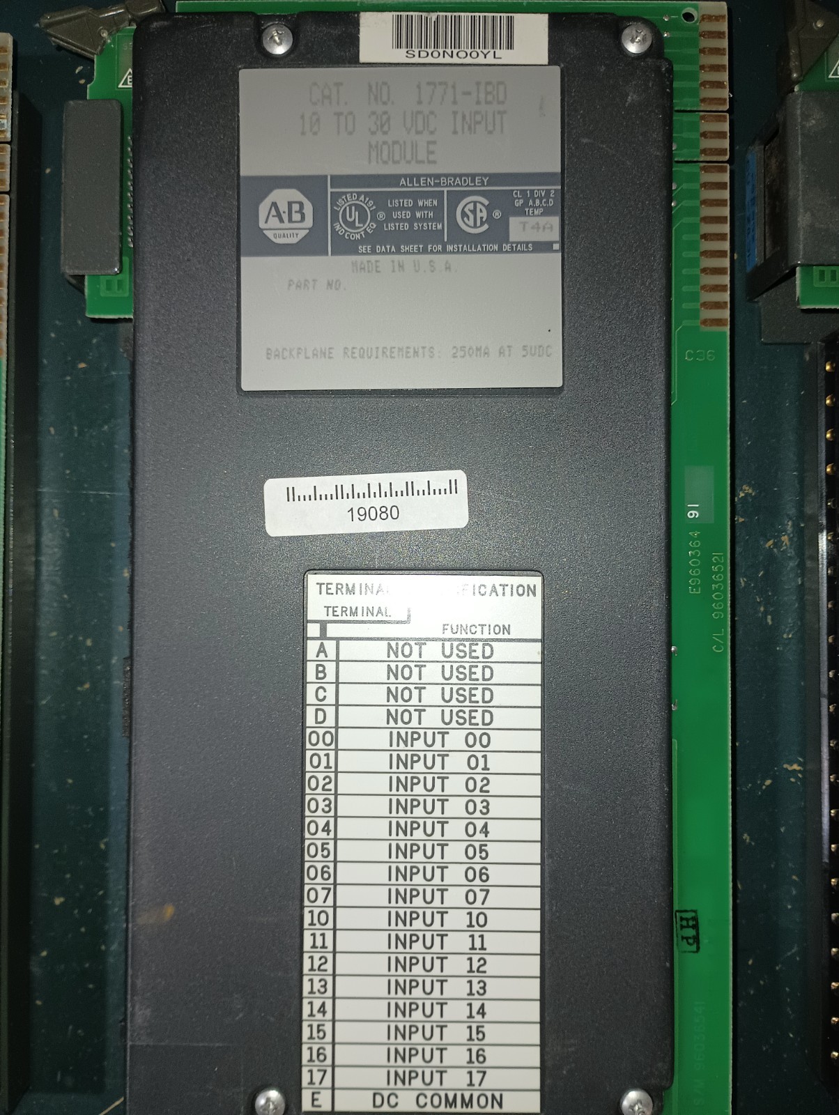 Lot of 3 Allen-Bradley 1771-IBD/B Input Modules 10–30VDC AS-IS PLC-5