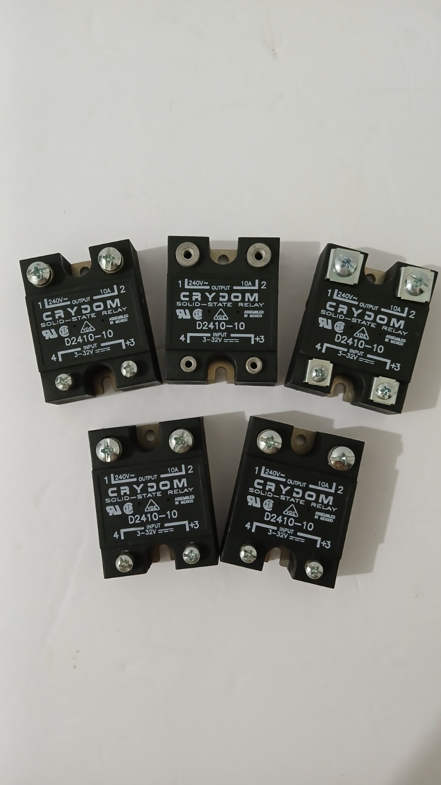 LOT OF 5 CRYDOM D2410-10 10A 3.5-26V SOLID-STATE RELAY