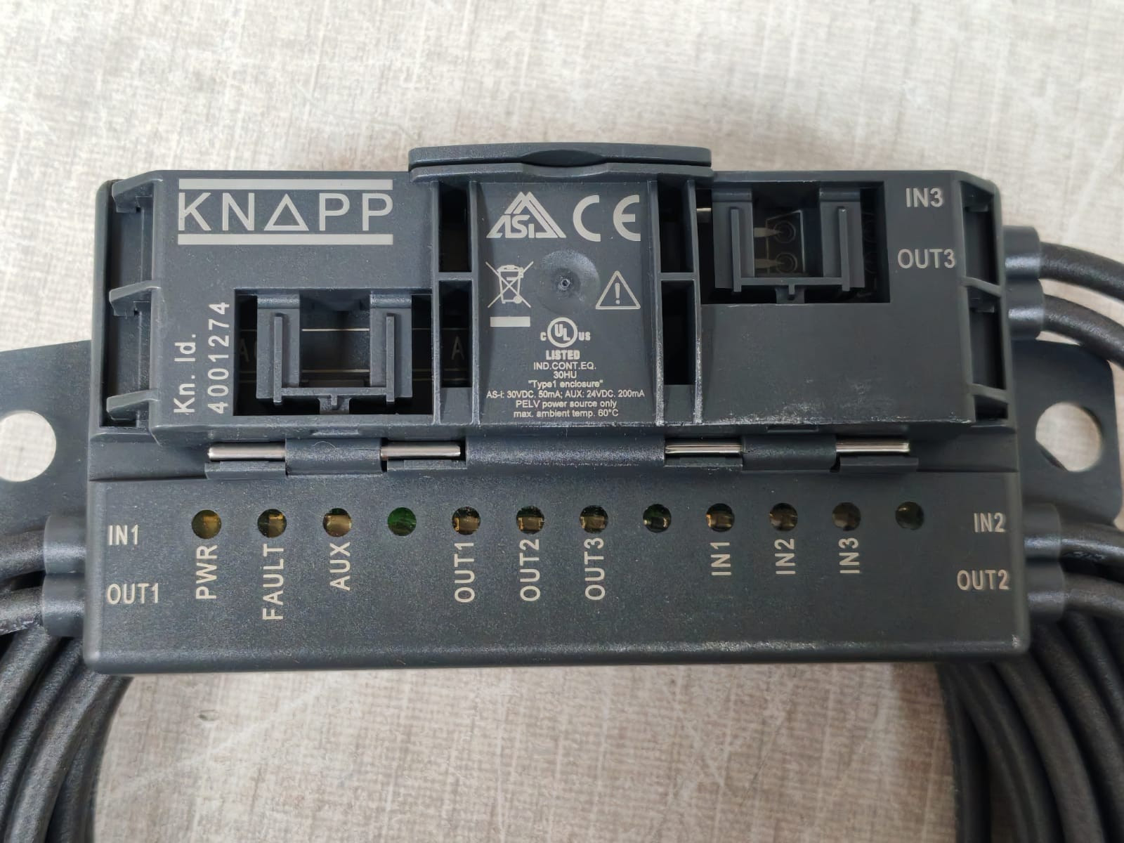 VBA-3E3A-G20-ZEL/E2L-P1-KNAPP AS-Interface I/O module 4001274 -New Without Box