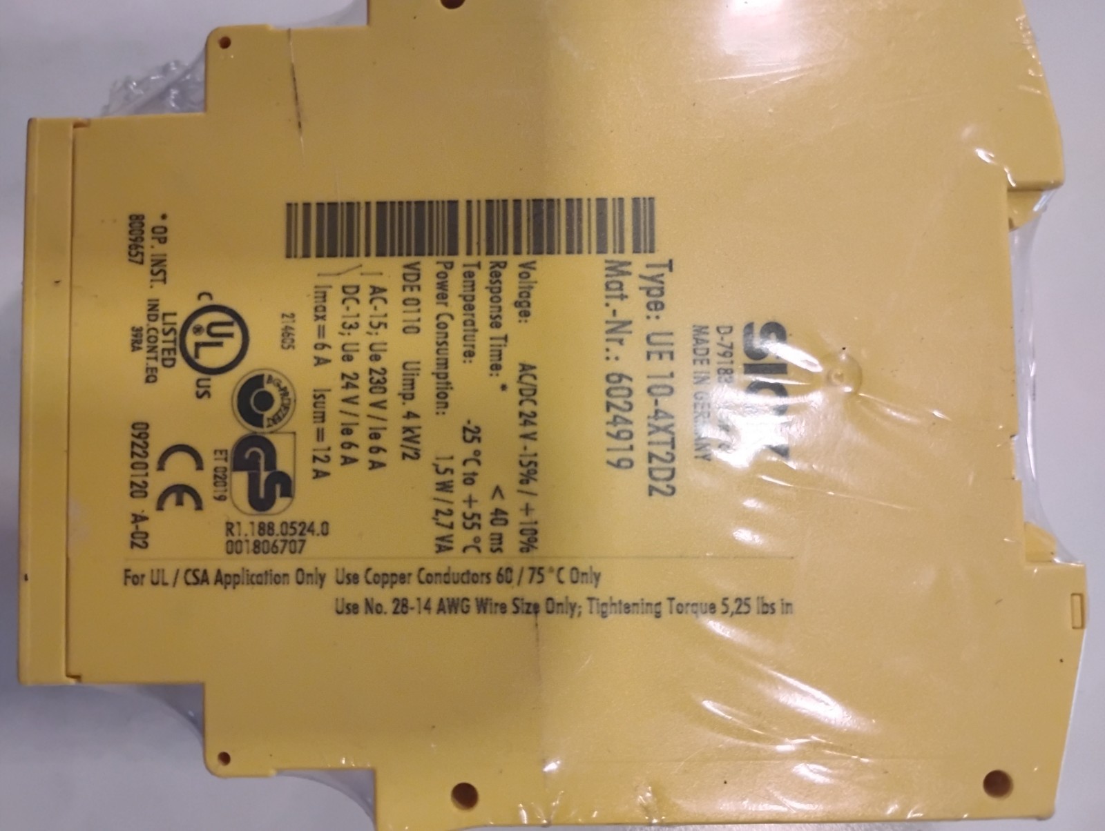SICK UE10-4XT relay interface module