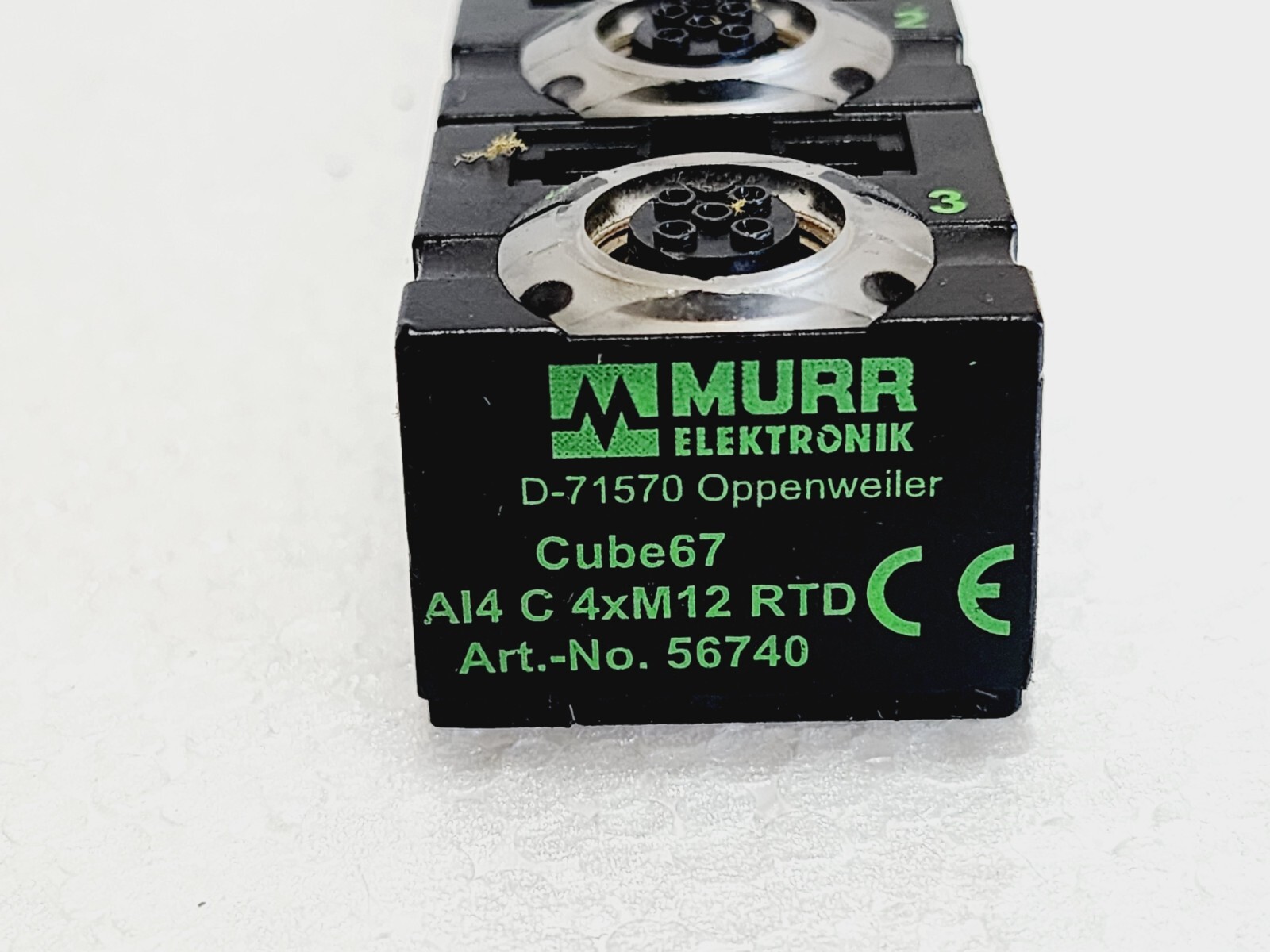 MURR CUBE67 I/O COMPACT MODULE AI4C 4X M12 RTD 4 ANALOG INPUTS 56740 #2