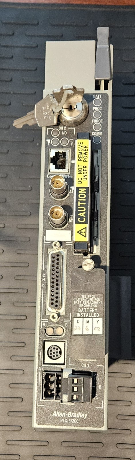 Allen Bradley PLC-5/20C w/ 16 Slot Chassis, Power Supply, Modem, and Modules