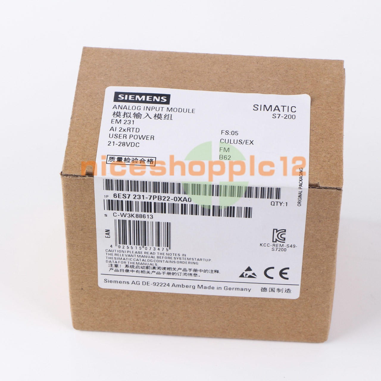 1PCS NEW siemens module 6ES7 231-7PB22-0XA0 6ES7231-7PB22-0XA0