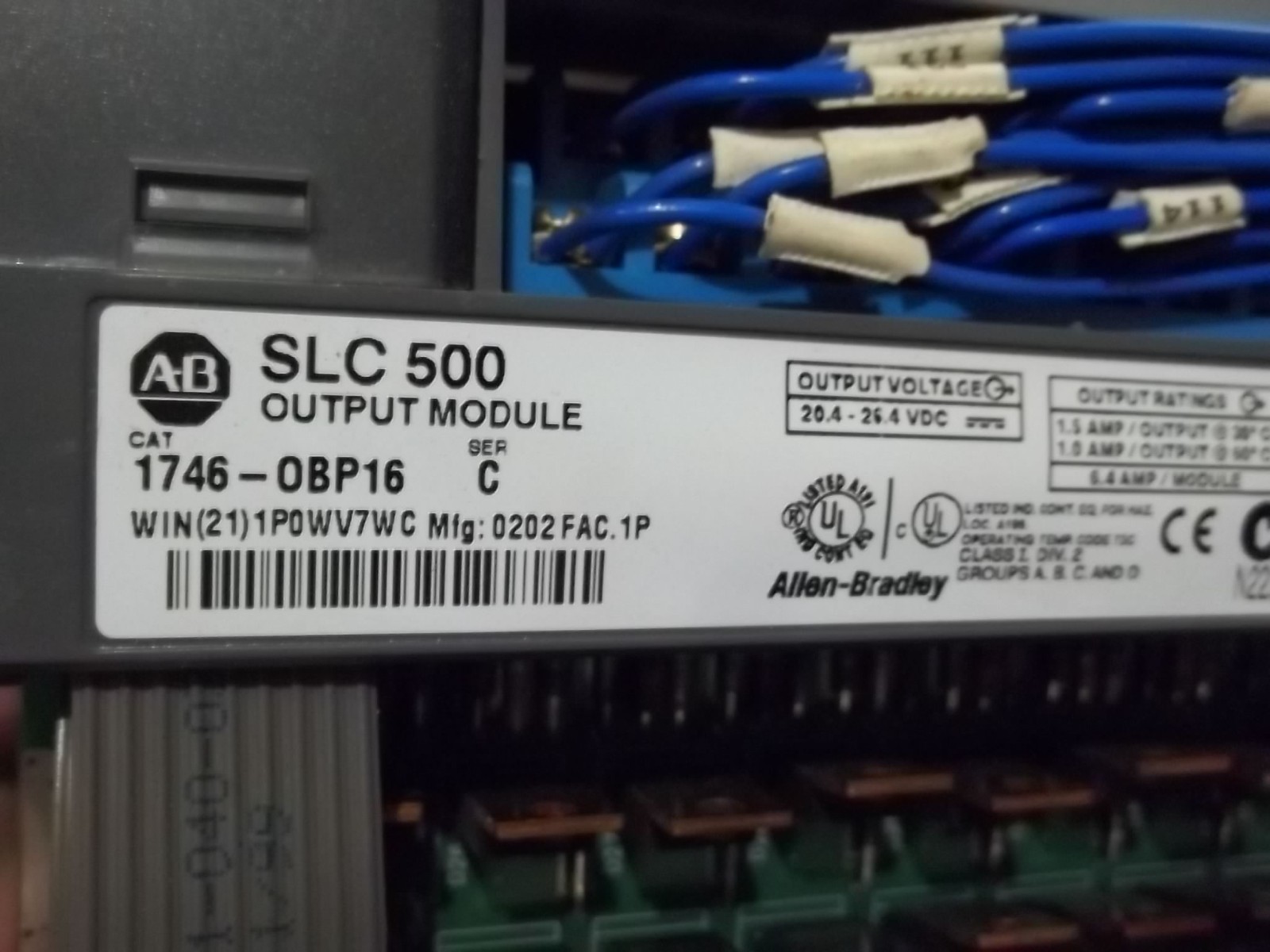 ALLEN BRADLEY 1746-OBP16 SER C SLC 500 OUTPUT MODULE PLC (211-2)