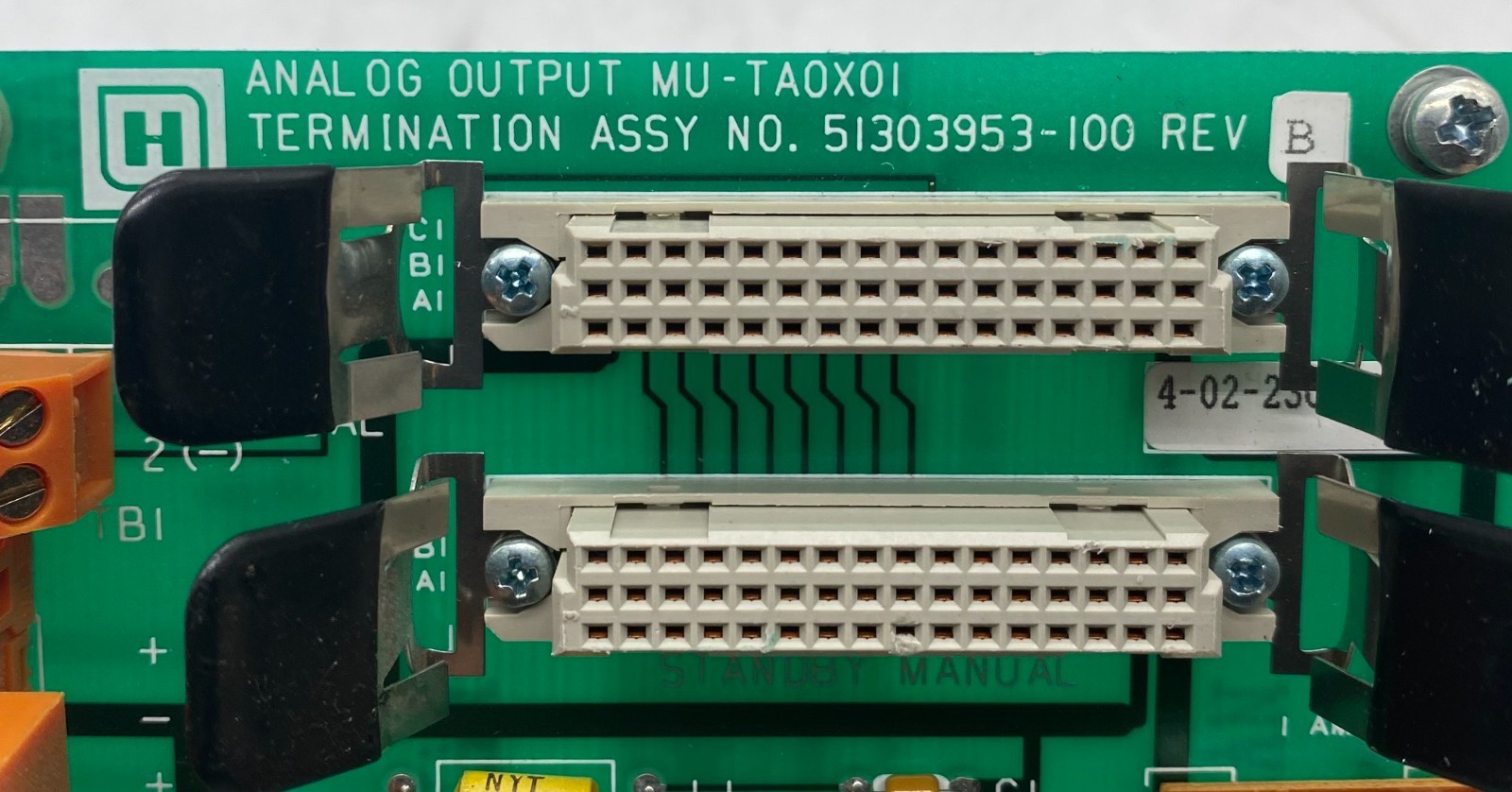 HONEYWELL ANALOG OUTPUT TERMINATION MODULE MU-TA0X01 51303953-100 REV.B