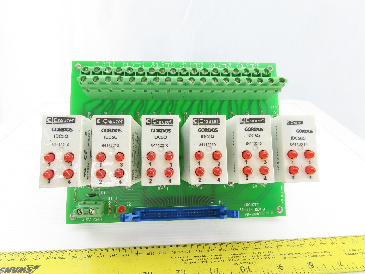 Crouzet 57-464 IDC5BQ 6 Channel I/O Chassis With 6 30VDC Output I/O Modules