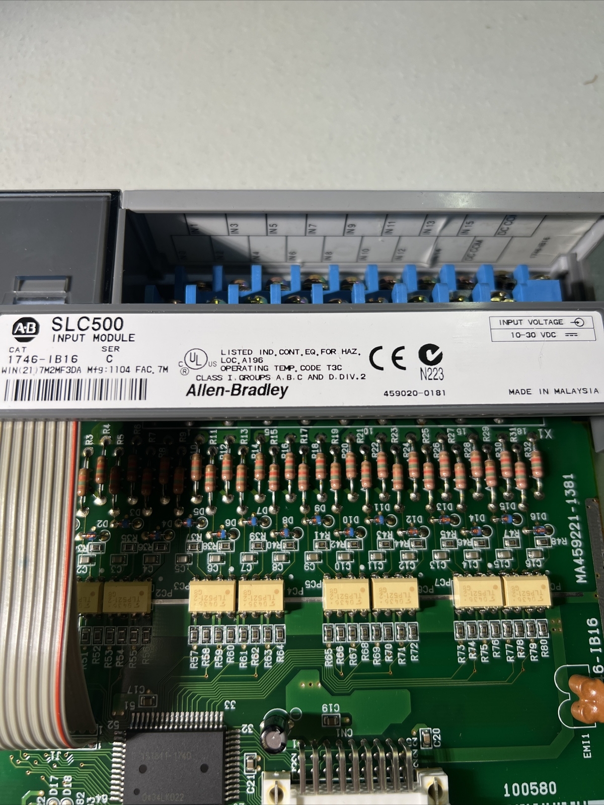 Allen Bradley 1746-IB16 SER C SLC500 DC High Density Input Module